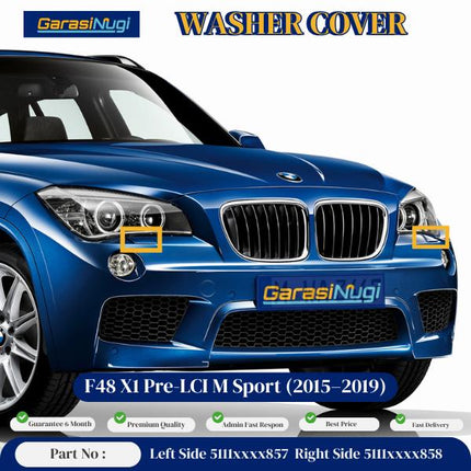 Cover Nozzle Washer For BMW F48 Pre LCI Tutup Lampu Bumper X1