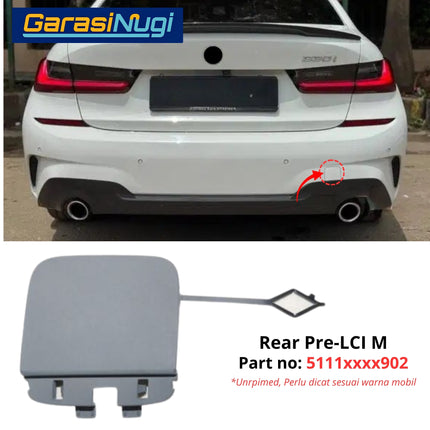 Cover  Towing For BMW G20 Pre-LCI Bumper Tow Tutup Lubang Derek 320
