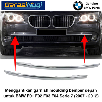 Garnish Moulding BMW F01 F02 F03 Chrome List Bemper Depan Original 730 740