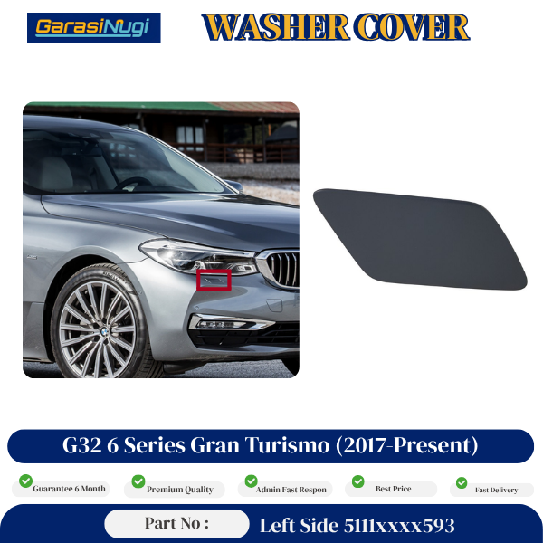 Cover Nozzle Washer For BMW G32 Tutup Lampu Bumper 6 Series