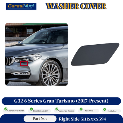 Cover Nozzle Washer For BMW G32 Tutup Lampu Bumper 6 Series