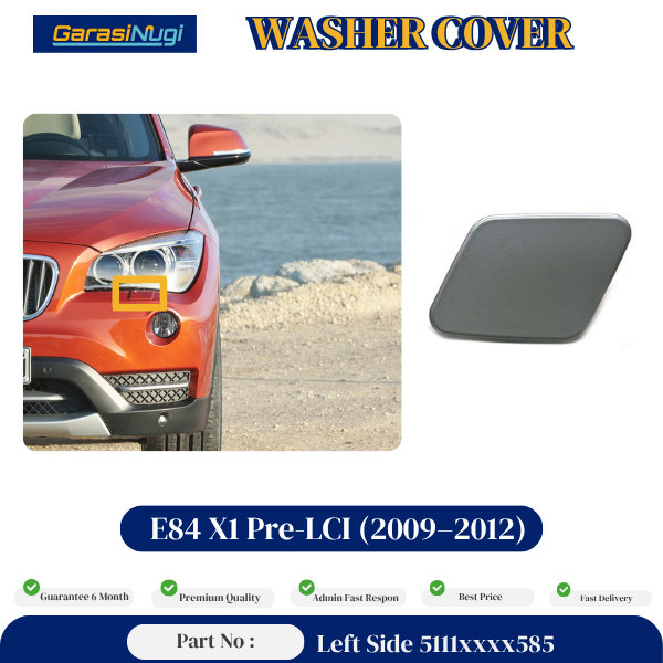Cover Nozzle Washer For BMW E84 Pre LCI Tutup Lampu Bumper X1