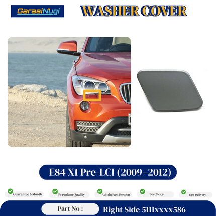 Cover Nozzle Washer For BMW E84 Pre LCI Tutup Lampu Bumper X1