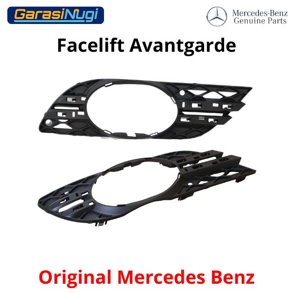 Bumper Grille Mercy W211 Front Cover Flap FL Fog Trim Lampu Kabut E200