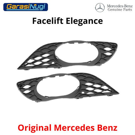 Bumper Grille Mercy W211 Front Cover Flap FL Fog Trim Lampu Kabut E200