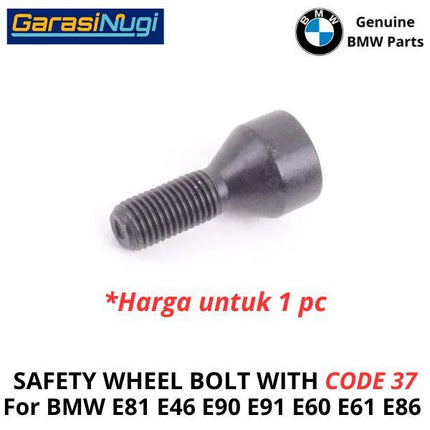 Baut Safety For BMW CODE 37 Wheel Bolt Lock Roda Ban E81 E46 E90 E91 E60 E61 E86