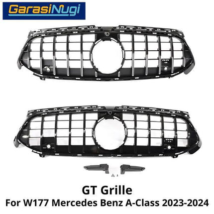 Mercedes W177 Facelift Grill Hidung Chrome Grille GTR Mercy A200 Panamericana 2023 2024 2025