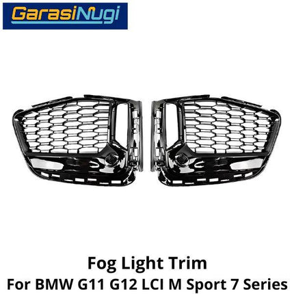 Fog Trim For BMW G11 G12 LCI Msport Cover Chrome Lampu Kabut Grill 730