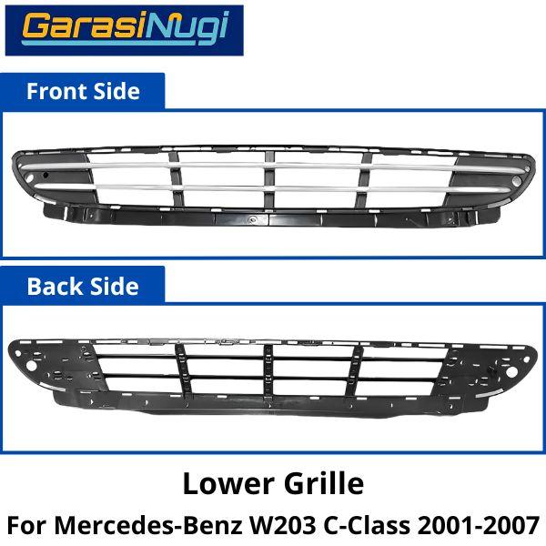 Lower Grille Mercy W203 Grill Cover Bumper Depan Bawah Mercedes C230