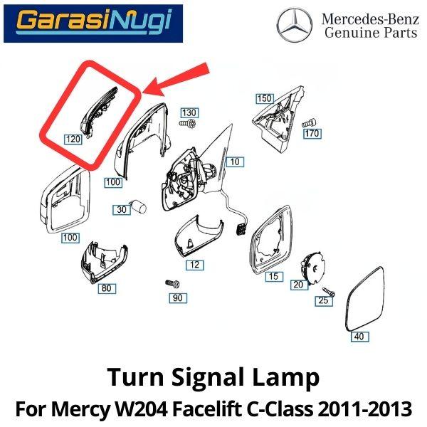 Turn Signal Mercy W204 FL Lampu Sein Blinker Lamp Spion Mercedes C200