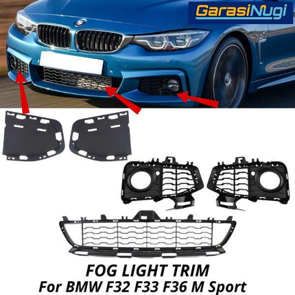 Fog Trim For BMW F32 F33 F36 M Sport Cover Lampu Kabut Bracket 420