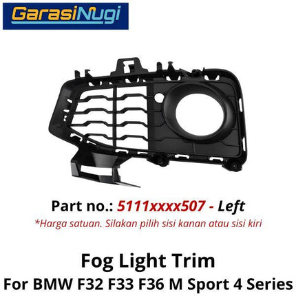 Fog Trim For BMW F32 F33 F36 M Sport Cover Lampu Kabut Bracket 420