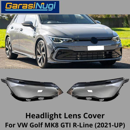 Mika Headlight VW Golf MK8 GTI R Lens Kaca Cover Lampu Depan 2021-UP