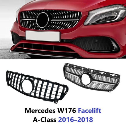 Mercedes W176 Facelift Grill Chrome Grille Diamond GTR Mercy A200 2016-2018