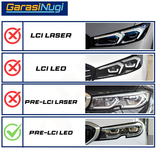DRL Guide For BMW G20 P-LCI Tube Angel Eyes LED Lampu Senja 320 19-22