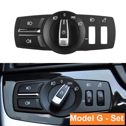Tombol Putaran Lampu Headlight Fog Switch Knob BMW F10 F25 F07 523 X3