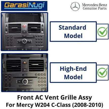 AC Vent Grille Mercy W204 PFL Front Middle Cover Kisi Grill Pendingin Depan Tengah Assy C200