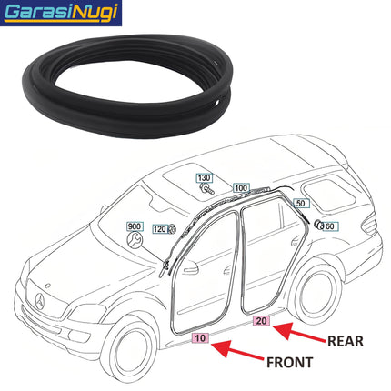 Edge Protection For Mercedes W164 Facelift Karet Pintu Door Seal ML