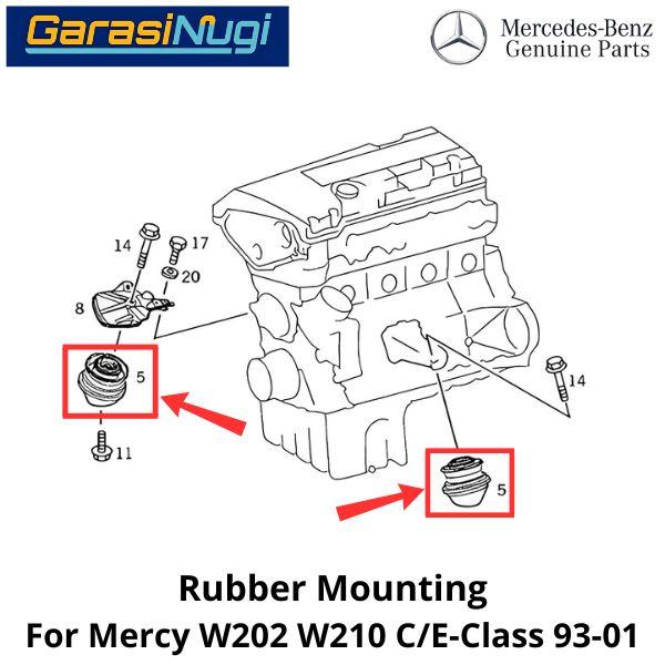 Engine Lemfoerder Mercy W202 W210 Rubber Bantalan Karet Mounting C200 E230