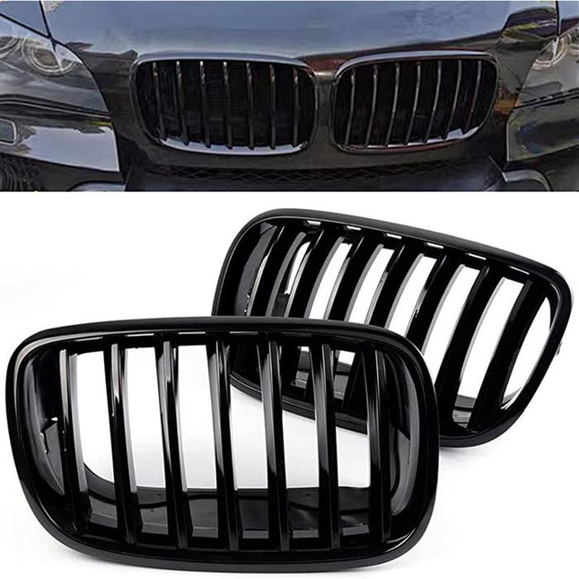 BMW Kidney Grille Hidung Kap Carbon Double Slat M Color E70 E71 X5 X6