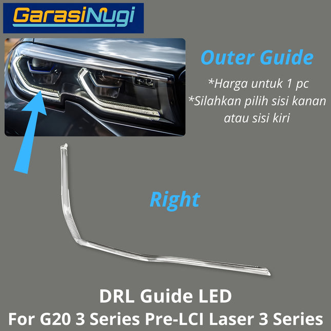 DRL Guide For BMW G20 Pre-LCI Laser Tube Angel Eyes LED Lampu Senja 320 19-22