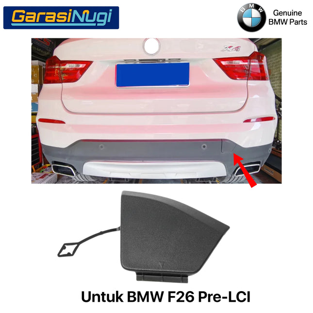 Rear Cover Towing For BMW F26 Pre Lci Bumper Tow Tutup Lubang Derek Original X4