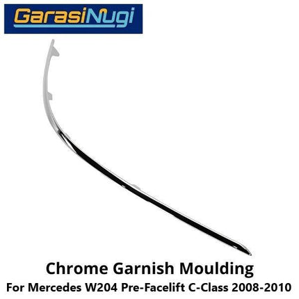 Chrome Stripe Mercy W204 Pre-FL Garnish Moulding Bumper Depan C200