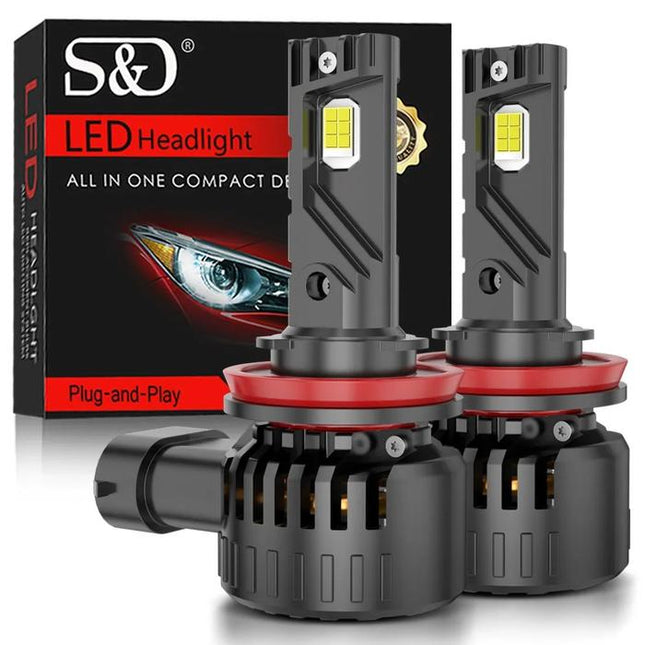 S&D H8 LED Angel Eyes DRL Lampu Canbus Headlights Fog Lights 2 pcs