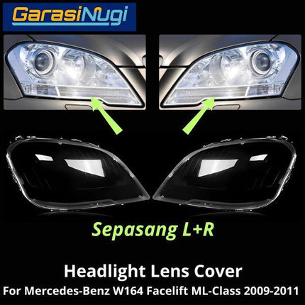 Mika Headlight Mercy W164 FL Lens Kaca Cover Lampu Depan Mercedes ML