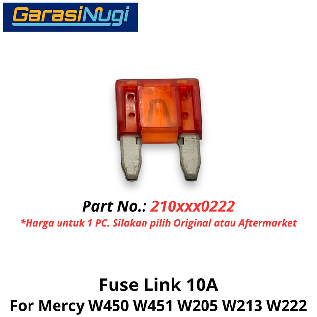 10A Mini Blade Fuse Link For Smart Fortwo W451 W205 W213 W222 Sekring 10 Ampere N000000004195