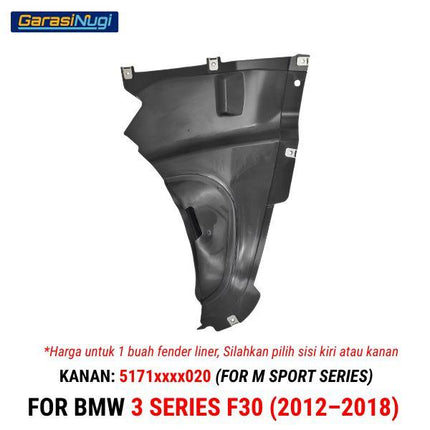Fender Cover For BMW F30 MSport Tutup Spakbor Liner Lining 320
