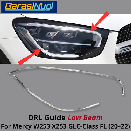 Sein DRL Guide Mercy W253 Facelift Low Beam LED Eyebrow Light Lampu Alis Mercedes GLC 20-22