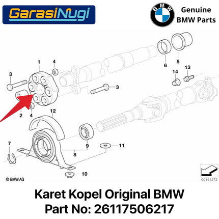 Karet Kopel For BMW E36 E46 Driveshaft Flex Disc Rubber Original 26117511454 320 Z3