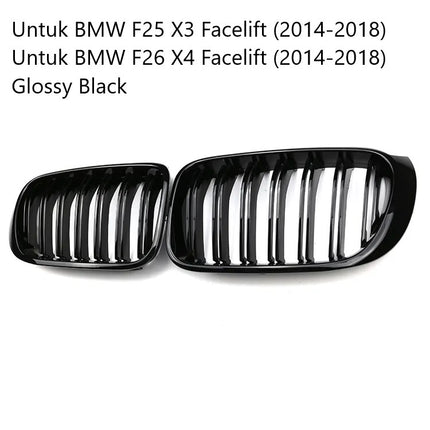 BMW Grill Kidney Grille Hidung Double Slat Carbon M Color F25 X3 X4