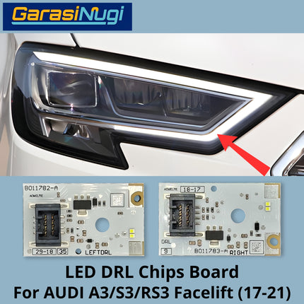 LED Chips For AUDI A3 S3 RS3 Board DRL Module Modul Lampu Depan 2017-2020