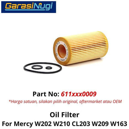 Original Oil Filter For Mercy W202 W210 W209 W163 Saringan Filter C200 ML