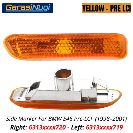 BMW E46 Side Marker Lights Lampu Sein Samping Turn Signal 312 320