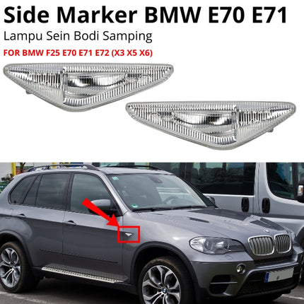 BMW F25 E70 E71 Side Marker Lights Lampu Sein Samping Turn Signal X3 X5 X6
