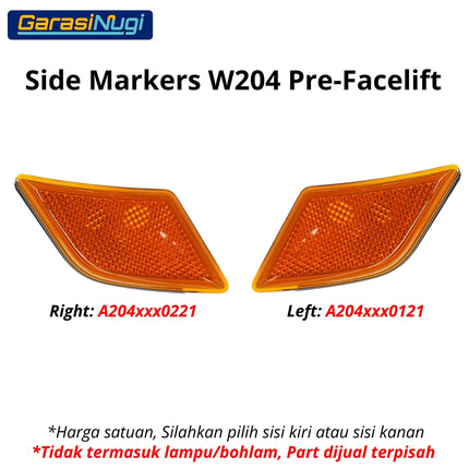 Mercedes W204 Side Marker Lights Lampu Sein Samping LED Mercy C200 C250