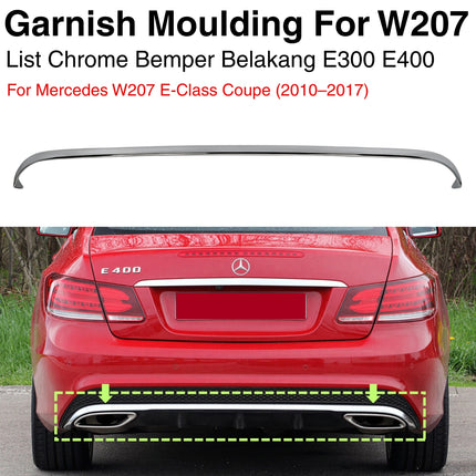 Rear Chrome For Mercy W207 Garnish Moulding Bemper Belakang E300 E400