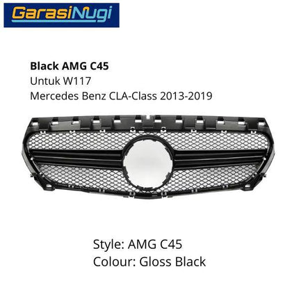 Grille Mercedes W117 Mercy CLA Grill Hidung Chrome GTR AMG 2013-2019