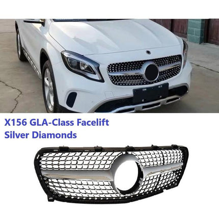 Mercedes X156 W156 Mercy GLA Class Grille Hidung Chrome Diamond GTR