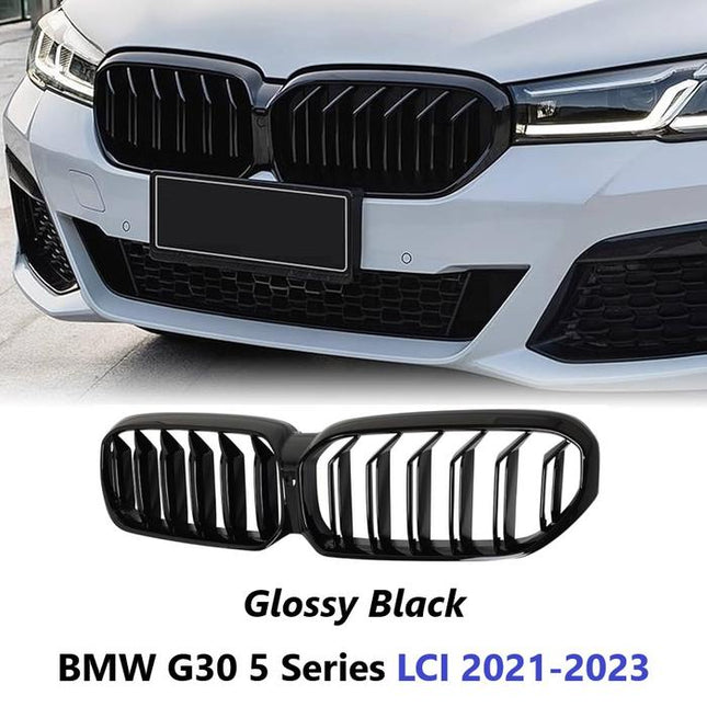 Kidney Grille For BMW G30 LCI Grill Glossy Diamond Slat Cerium Chrome 530