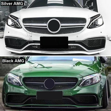 Mercedes W205 Mercy C Class Grill Hidung Chrome Grille Diamond GTR AMG