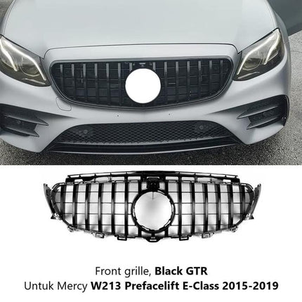 Mercedes W213 Mercy E Class Hidung Grille Diamond GTR AMG 2016-2020