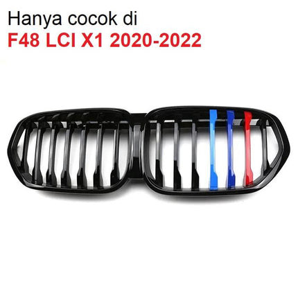 BMW Grill Kidney Grille Hidung Kap Double Slat Glossy M Color F48 X1