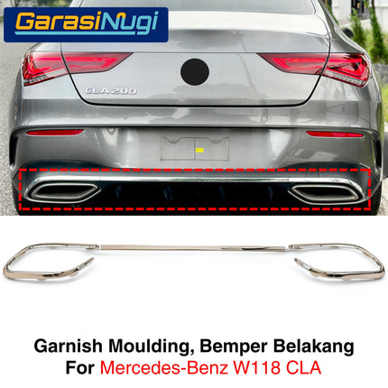 Mercedes W118 C118 X118 Garnish Moulding Bemper Belakang Rear Bumper CLA