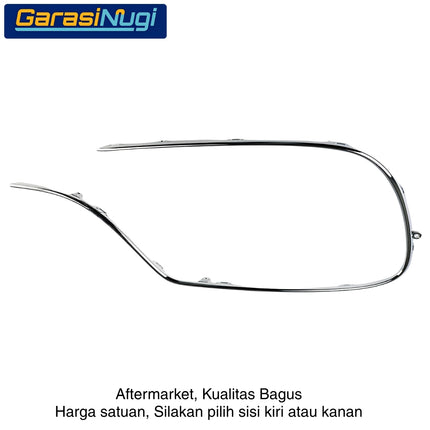 Chrome Stripe Mercedes W222 Facelift Garnish Moulding Bemper Depan Belakang AMG C63 C65