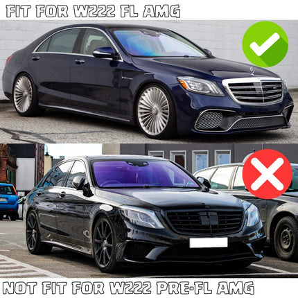 Chrome Stripe Mercedes W222 Facelift Garnish Moulding Bemper Depan Belakang AMG C63 C65