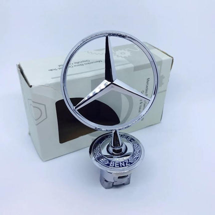 Mercedes W203 W124 W211 Hood Logo Berdiri Mesin Depan Mercy C E CLK